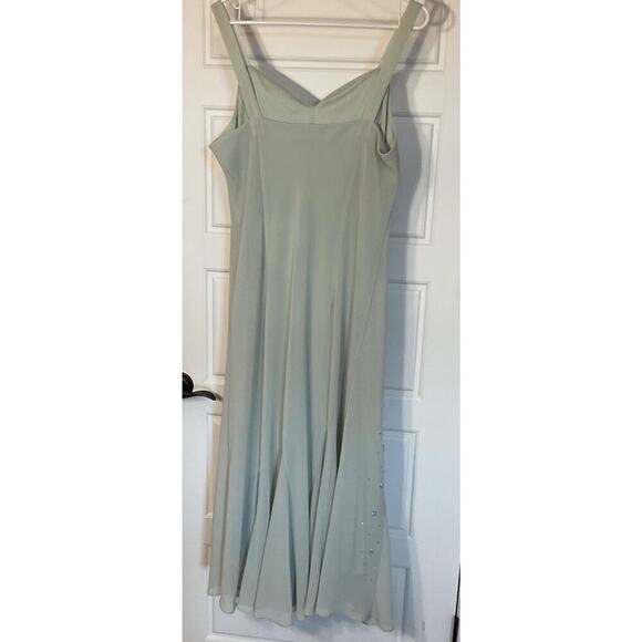 R&M Richards Mint Green Long Formal w/Matching 3/4 Sleeve Jacket Petite 16 - Picture 6 of 10